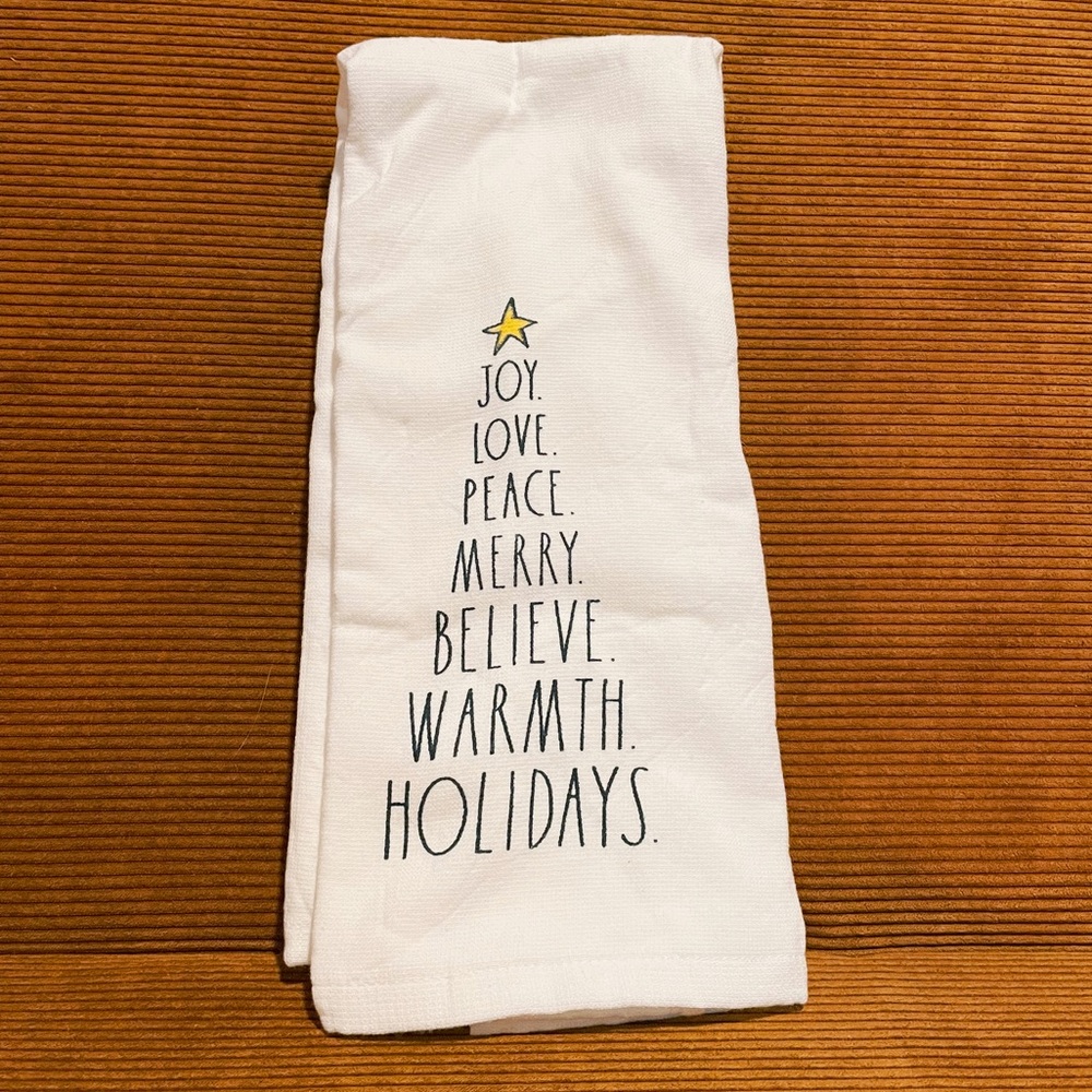 Rae Dunn Christmas Holiday Kitchen Towel Set of 2
